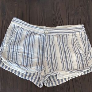 Free people cotton striped shorts size 6